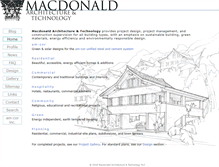 Tablet Screenshot of macdonaldarchitects.com